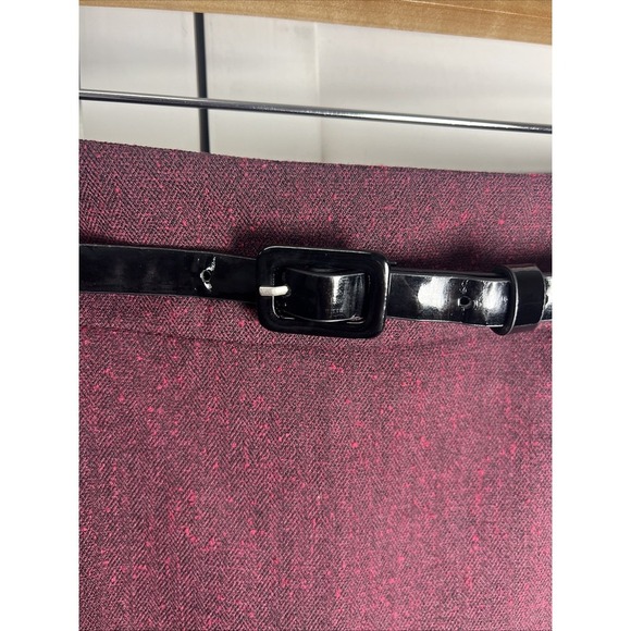 Mossimo Textured Belted Lined Pencil Skirt Women's Size 14 Cranberry NWT - Picture 2 of 10